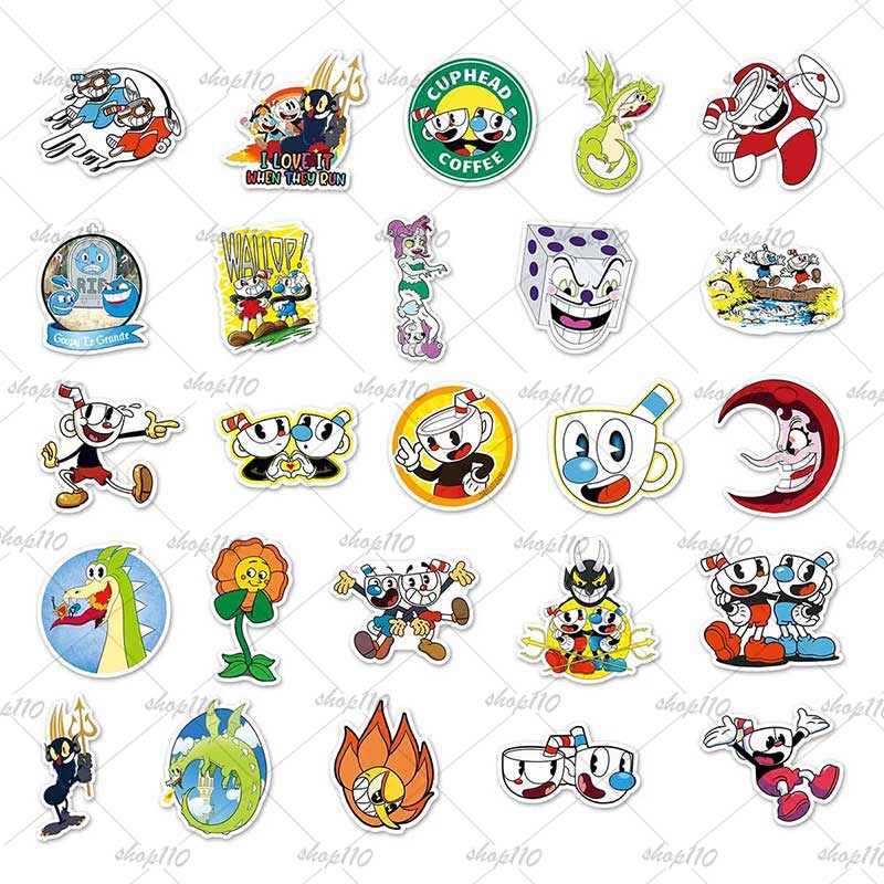 Cuphead Sticker Boy Game Gift  - Zwitsal Baby Products ulasan dan harga