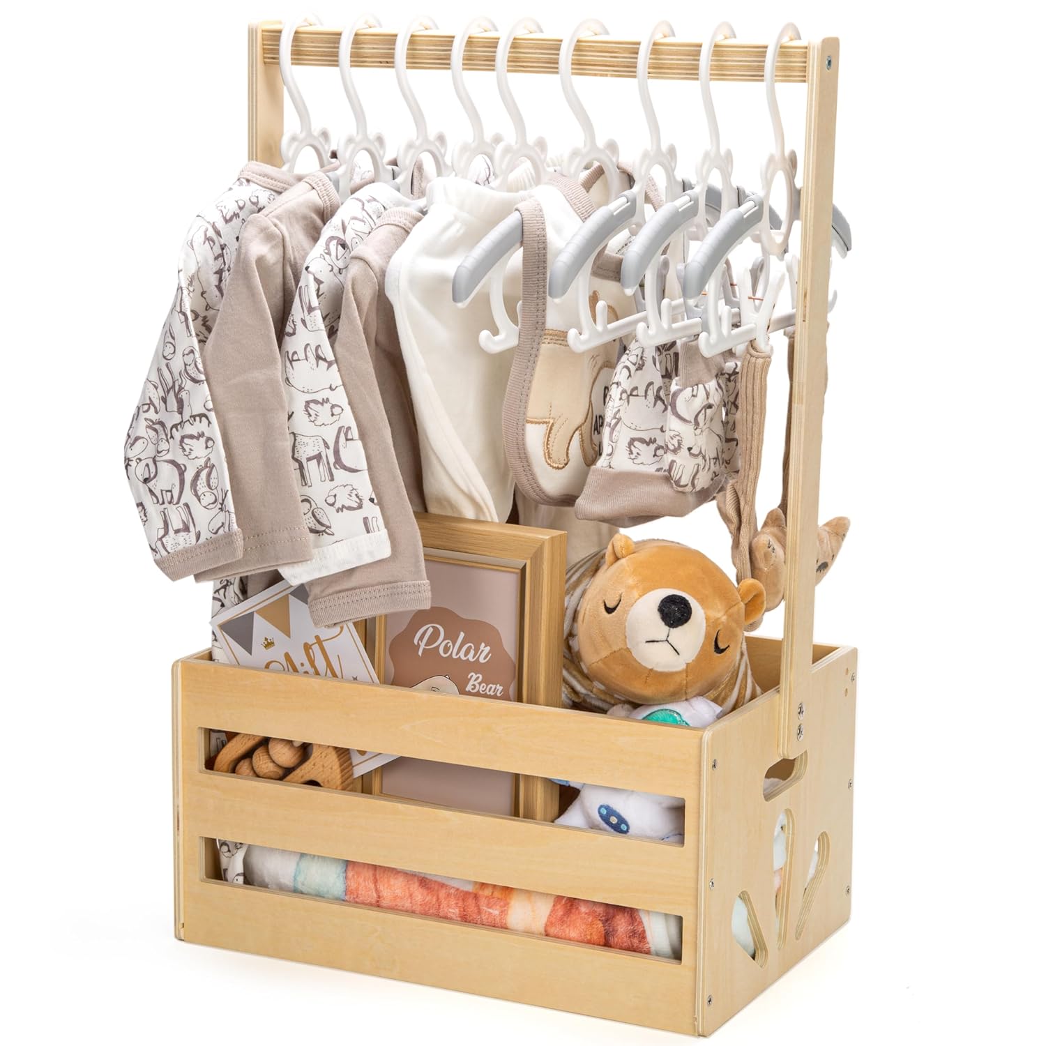 Wooden Baby Shower Crate Baske - Baby Products Hamper ulasan dan harga